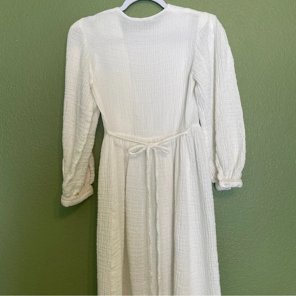 Mango Textured Cotton Dress Size 2 - Picture 7 of 12